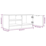 TV Cabinet Smoked Oak 80x35x36,5 cm Engineered Wood 817117