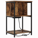 Bedside Cabinet Smoked Oak 38 x 31 x 61 cm Engineered Wood 859454
