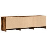 TV Cabinet with LED Smoked Oak 140 x 34 x 40 cm Engineered Wood 8006559