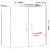 Wall Cabinet Old Wood 60x31x60 cm Engineered Wood 857302