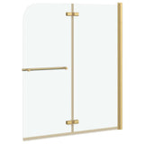 Shower Enclosure Transparent and Gold 120 x 140 cm 42018539