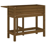 Garden Planter with Folding Tabletop Honey Brown Solid Wood Pine 825124