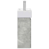 Bathroom Vanity Unit with Tap Concrete Grey 45.5 x 22.5 x 84 cm 889504
