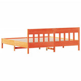 Bed Frame without Mattress Wax Brown 180x200 cm Super King Solid Wood Pine 3216205