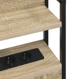 Headboard with Shelf Sonoma oak 75 cm Engineered wood 859666