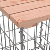 Garden Bench Gabion Design 143x71x65.5 cm Solid Wood Douglas 834378