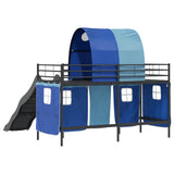 Kids'Loft Bed Frame Black and Blue 100 x 190 cm Metal 42020840