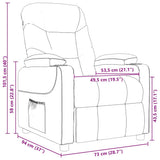 Massage Chair Dark Brown Fabric 339097