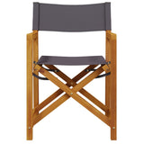 8 Piece Folding Garden Chairs Dark Grey Fabric 3208921