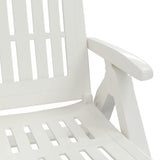 Folding Sun Lounger White Polypropylene 160 x 71 x 101 cm 364696