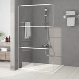 Walk-in Shower Wall Silver 115x195 cm Clear ESG Glass 152118
