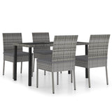 Outdoor Dining Set Grey and black 3100403