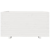 Garden Planter White 90x90x49.5 cm Solid Wood Pine 3282535