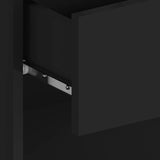 Wall-mounted Bedside Cabinets 2 pcs Black 810956
