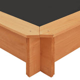 Sandbox with Adjustable Roof Firwood 115x115x115 cm 316473