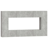 8 Piece TV Cabinet Set Concrete Grey Engineered Wood 3114289