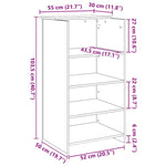 ZNTS Reception Desk White 55x50x103.5 cm Engineered Wood 859015