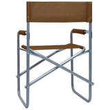 Director's Chairs 2 pcs Steel Brown 47921