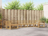 Outdoor Sofa Set 7 pcs White Solid Acacia Wood 3388158