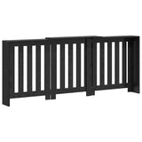 Radiator Cover Black Oak 205 x 21.5 x 83.5 cm Engineered Wood 869227