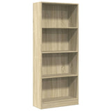 Bookcase Sonoma Oak 60x24x143 cm Engineered Wood 857814