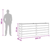 Garden Raised Bed Brown 250 x 50 x 91 cm 42039009