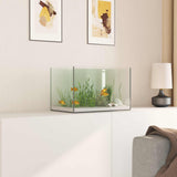 Aquarium with Storage Transparent 40 x 25 x 25 cm Glass 42020381