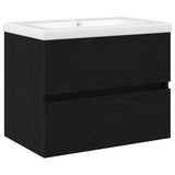 Bathroom Sink Cabinet Black Oak 60 x 39 x 62 cm Engineered Wood 3333148