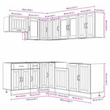 11 Piece Kitchen Cabinet Set Lucca Gloss White Engineered Wood 3314893