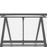 Greenhouse with Base Frame Anthracite 334x169x202 cm Aluminium 3266331