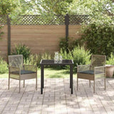 Garden Chair 2 pcs Grey 55 x 53 x 85 cm Poly Rattan 42003447