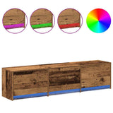 TV Cabinet with LED Old Wood 165 x 34 x 40 cm Engineered Wood 3418718