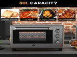 30L 60-230&degC Mini Electric Oven, with Accessories - Silver Tone T3398P344472
