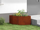 Corner Planter Rusty 45 x 45 x 35 cm Weathering steel 883653
