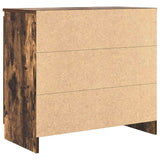 Sideboard with Drawer Smoked Oak 71x35x65 cm Engineered Wood 861575