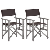 Director Chair Set of 2 Grey wash and black 45950