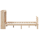 Bookcase Bed without Mattress 135x190 cm Double Solid Wood Pine 3322786