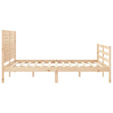 Bed Frame without Mattress King Size Solid Wood 3195031