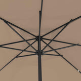 Garden Parasol Taupe 295 x 295 x 245 cm Polyester and Steel 42003655