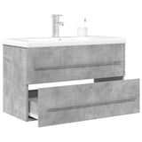 2 Piece Bathroom Furniture Set Concrete Grey Engineered Wood 3324962