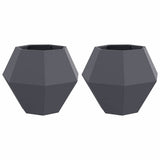 Planter 2 pcs Anthracite 75 x 75 x 60 cm Steel 884043