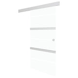Sliding Door with Soft Stops ESG Glass and Aluminium 90x205 cm 288062