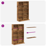 CD Cabinet Oak Wood 65 x 23.5 x 97.5 cm Engineered Wood 8012686