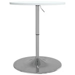 ZNTS Bar Table White 60x60x90 cm Engineered Wood and Chromed Steel 4007194