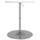 ZNTS Bar Table White 60x60x90 cm Engineered Wood and Chromed Steel 4007194