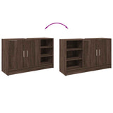 Sink Cabinet Brown Oak 90x29x55 cm Engineered Wood 848128