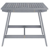Garden Dining Table Grey 88x88x74 cm Solid Acacia Wood 312410