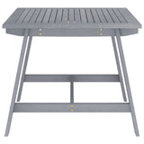 Garden Dining Table Grey 88x88x74 cm Solid Acacia Wood 312410