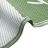 Outdoor Rug Leaf ARAKIL Green and White 400 x 300 cm 42003534