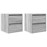Wall-mounted Bedside Cabinets 2 pcs Grey Sonoma 38x34x40 cm 861258